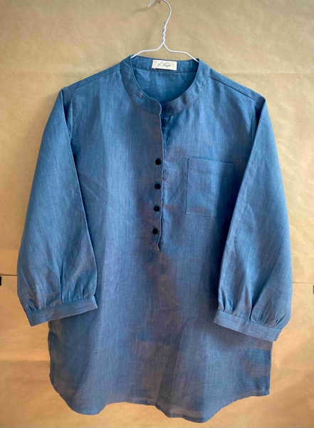 ao-so-mi-linen-co-tron-xanh-co-vit