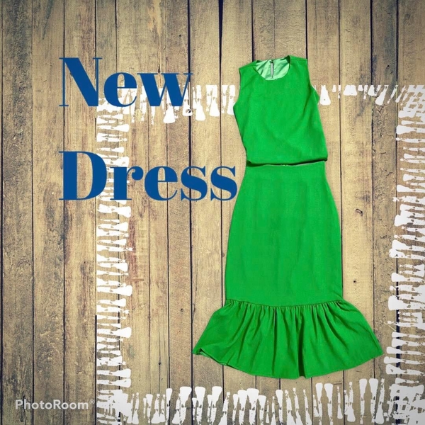 set-vay-duoi-ca-linen-xanh-la