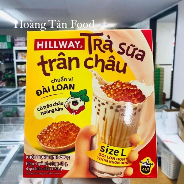 Trà Sữa Trân Châu Hoàng Kim Hillway - インスタントパールミルクティー 280g ( Hộp 4 gói)