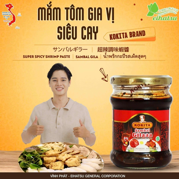 Mắm Tôm Siêu Cay Sambal Gilaaa KOKITA/サンバルギラー - 200g