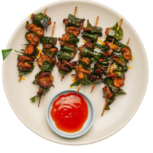 Thịt Xiên Lá Móc Mật 500g - クラウセナインディカー味焼き肉串