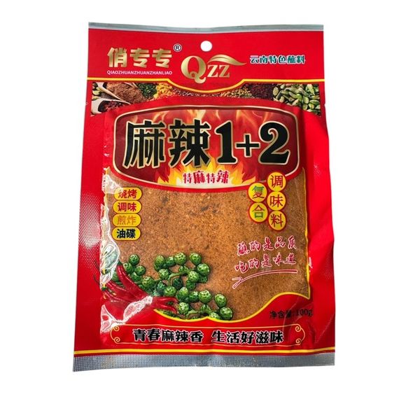 Bột Ớt Cay Tê 1+2 - Chấm Lạp Xưởng Nướng Đá 100g