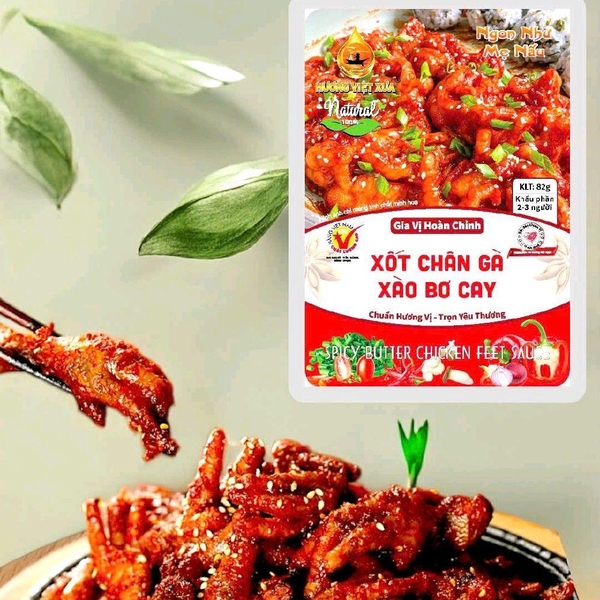Xốt Gia Vị Hương Việt Xưa Gói 82g - Chân Gà Xào Bơ Cay