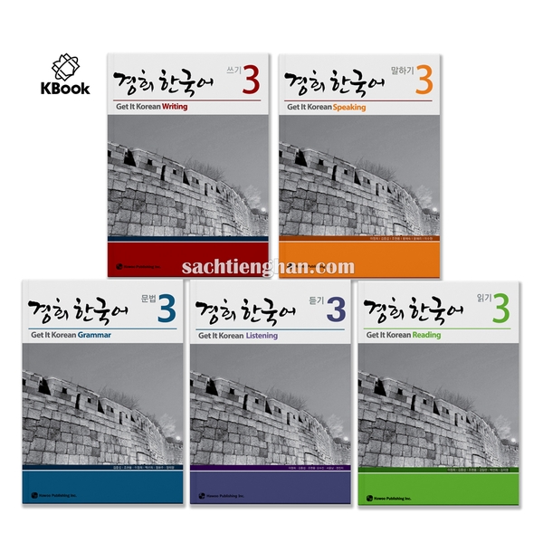 [Bản màu đẹp] Combo Kyung Hee 3 (nghe, nói, đọc, viết, ngữ pháp)