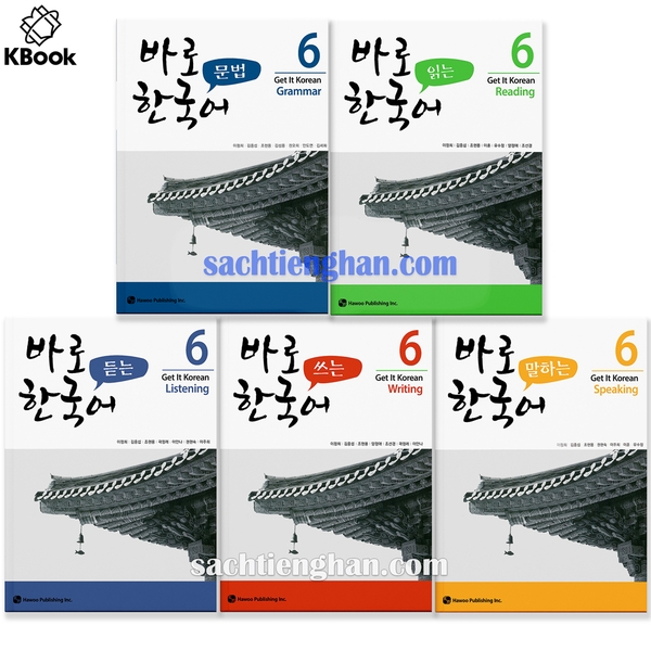 [Bản Màu] Combo New Kyung Hee 6 - 바로 한국어 6 (Nghe, nói, đọc, viết, ngữ pháp)