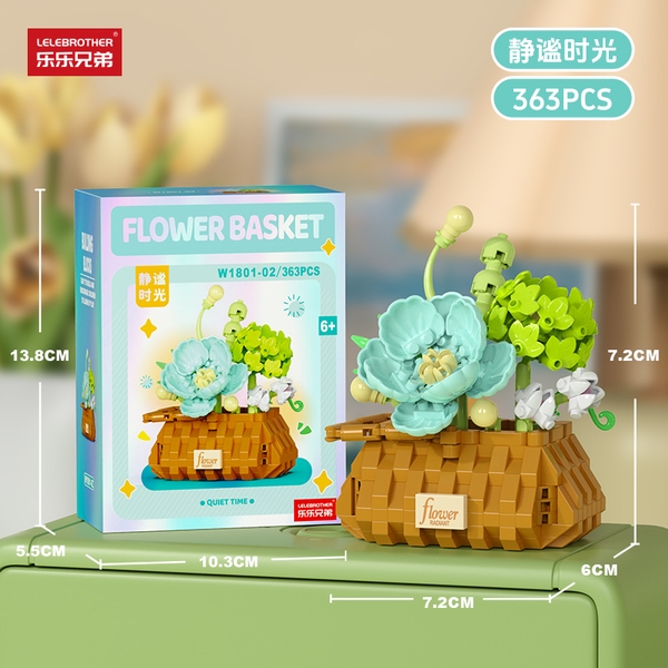 Bộ đồ chơi lắp ghép chậu hoa 363pcs. SKU: LG-W1801-02 ( VAT 001-06-11 ) - K117-T2-S2