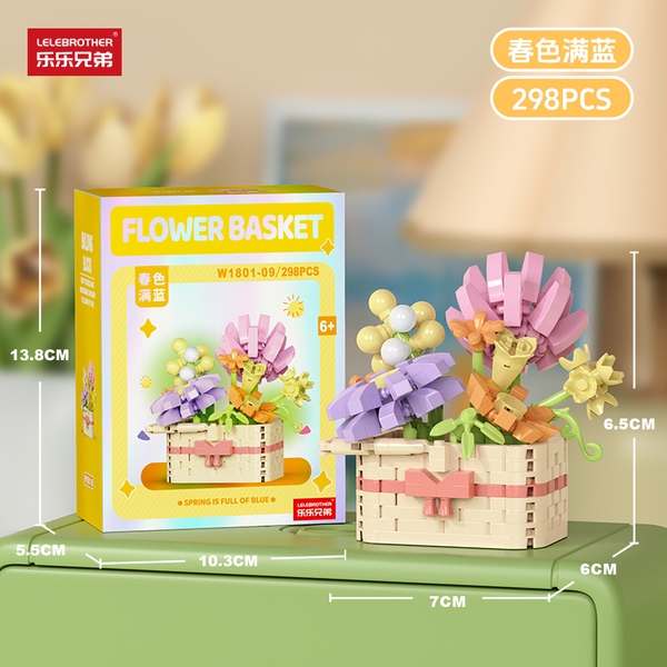 Bộ đồ chơi lắp ghép chậu hoa 298pcs. SKU: LG-W1801-09 ( VAT 001-06-11 ) - K117-T2-S9