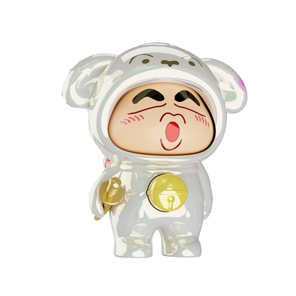 Móc Khoá mô hình shin đầu gấu màu trắng bóng - cao : 9cm - figure shin - Hộp Màu n5