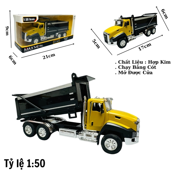 Mô Hình Xe Tải tỉ lệ 1:50 Hợp kim có thể mở cửa - bánh sau chạy cót - Dài 17cm - rộng 5cm - cao 6cm - nặng : 200gram - FULL BOX : box màu SKU : oto117 n3-k10-t2-s3