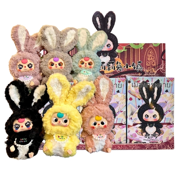 Hàng Xưởng Sản Xuất - Baby three Lily Rabbit Town Plush Thỏ Thị Trấn blind box ngẫu nhiên - cao 20cm - Nặng 500gram - Túi Mù - Hộp Màu