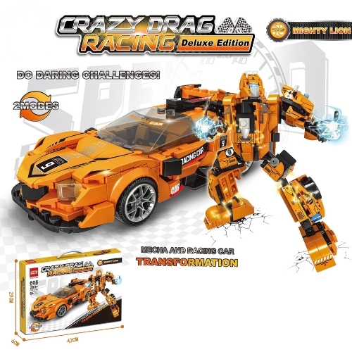 Đồ Chơi Lắp Ghép Lego Autobot Màu Cam , 2 in 1  - 280 hạt - Full Box - Sku : LG-43-04