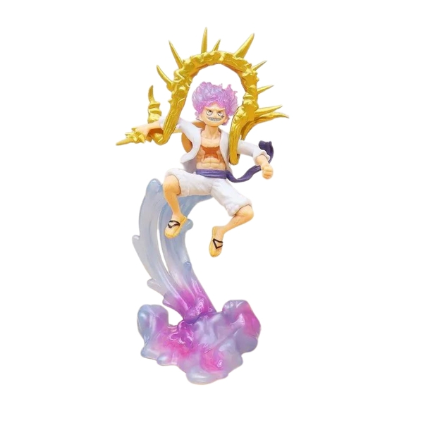 Mô Hình Onepiece luffy gear 5 vòng vàng bản có vũ khí cầm tay trạng thái chiến đấu cao 22 cm - OnePiece  - Có Hộp Đẹp - N4-K15