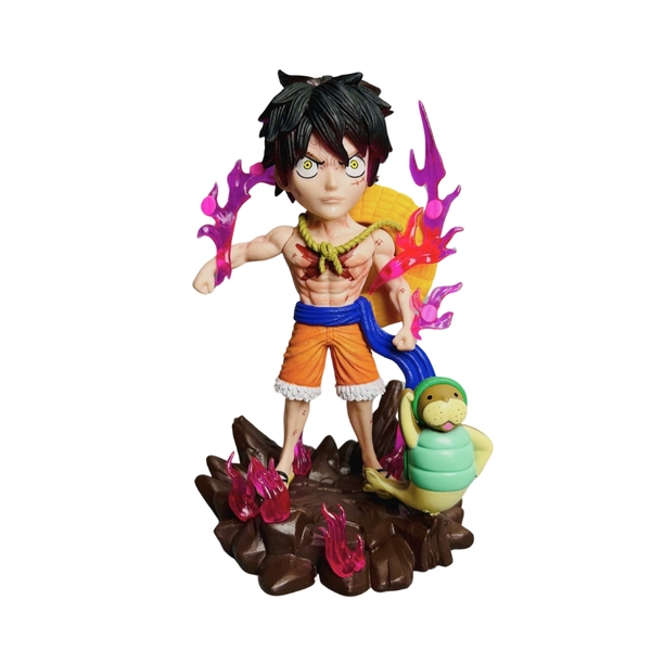 Mô Hình OnePiece luffy tập luyện cùng đệ tử - cao 19cm - nặng 270gram - Hộp Màu - Figure One Piece - N1-K45-T1-S3