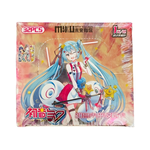 Pack anime thẻ Miku ( 32 Pack 1 hộp - 1 Pack có 5 thẻ ) - dài 14cm - cao 13cm - Hộp màu N3-K20-T3-S1