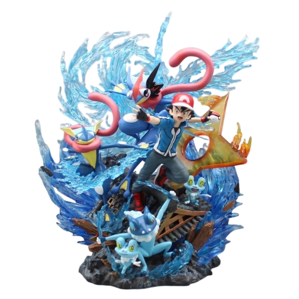 Hàng Cao Cấp -  Mô Hình Pokemon Satoshi bản cao cấp - Có led Đế - Cao : 30cm - Ngang : 33cm - Nặng : 2 kg - Figure pokemon - Full Box - N3-T5