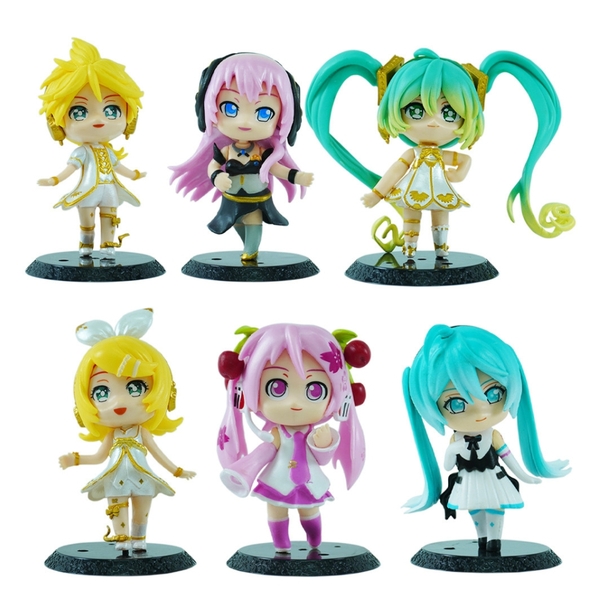 Mô Hình Hatsune Miku bộ 6 mô hình miku Bản C - Cao 9cm - nặng 300gram - Figure Miku - Bọc Túi - No Box - N3-K34-T3-S3-K35-T2-S3