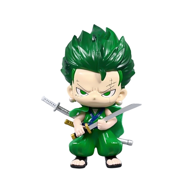 Mô Hình OnePiece Zoro AI chibi dáng đứng cầm kiếm - cao 16cm - nặng 270gram - Hộp Màu - Figure One Piece N1 - K52 - T1- S3