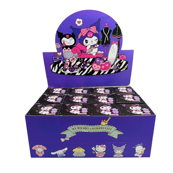 Vỏ Hộp mù 12 Kuromi màu tím - blind box - cao : 10cm ngang : 29cm - figure kuromi N3