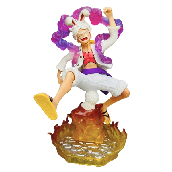 Mô Hình OnePiece Luffy gear 5 tai thỏ Đế Lửa siêu đẹp Cao 22cm - Nặng 500gram , Figure OnePiece - có vỏ hộp màu