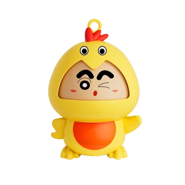 Móc Khoá mô hình shin đổi mặt cosplay gà vàng - cao : 8.5cm - figure shin - No Box - N3-T3
