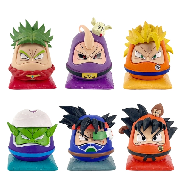Mô hình dragonball Bộ 6 nhân vật cute - Cao 6-7cm - nặng 450gram - Figure dragonball - Hộp Màu - K14-T2-S2