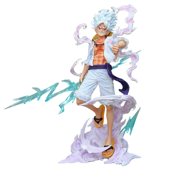 Mô Hình OnePiece Luffy gear 5 dáng đứng tay cầm sét Đế Đục - Cao 24cm - Nặng 400gram , Figure OnePiece - Full Box - N1-K29-T5-S3