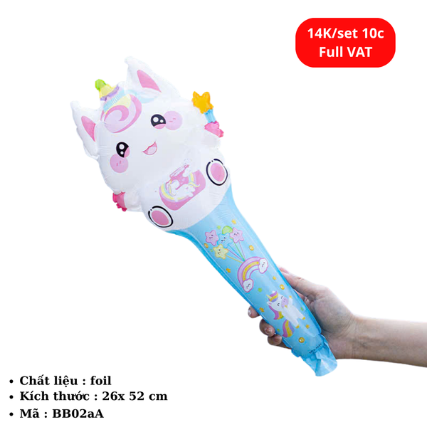 Set 10 Bóng bay cầm tay dễ thương cho bé - SKU : BB02aA -(VAT : 011-02-7) - K18-T1-S8