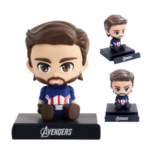 Mô Hình đồ chơi -  Captain American Lắc Đầu - Avengers - Bộ lắc đầu - Có Hộp Đẹp