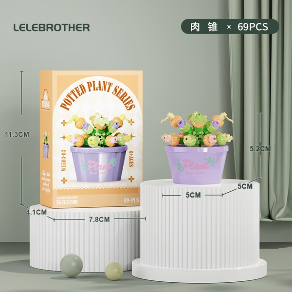 Combo 3 bộ lắp ghép chậu hoa - 69 hạt - Full Box - Sku : LG-W1503-03-C ( VAT 001-C3-11 ) - K116-T2-S3