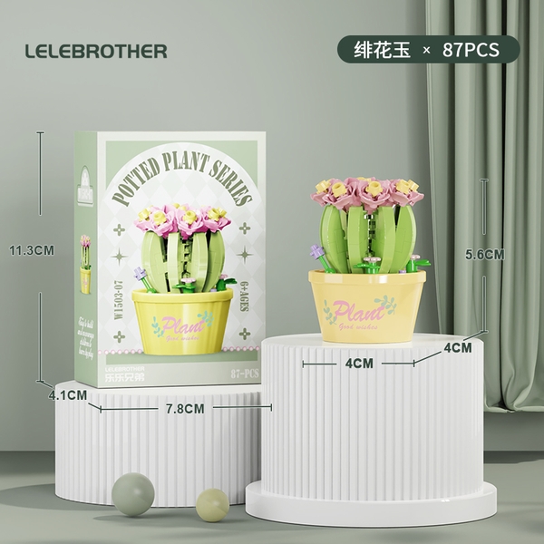 Combo 3 bộ lắp ghép chậu hoa - 87 hạt - Full Box - Sku : LG-W1503-07-C ( VAT 001-C3-11 ) - K116-T2-S7