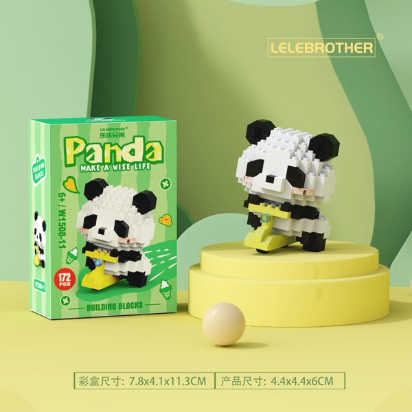 Combo 3 bộ lắp ghép gấu Panda 172pcs. SKU: LG-W1508-11-C ( VAT 001-C3-11 ) - K112-T3-S11