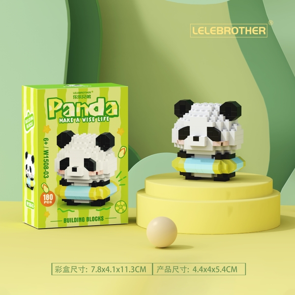 Combo 3 bộ lắp ghép gấu Panda 180pcs. SKU: LG-W1508-03-C ( VAT 001-C3-11 ) - K112-T3-S3