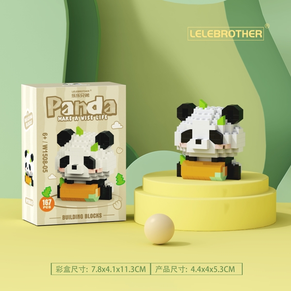 Combo 3 bộ lắp ghép gấu Panda 167pcs. SKU: LG-W1508-05-C ( VAT 001-C3-11 ) - K112-T3-S5