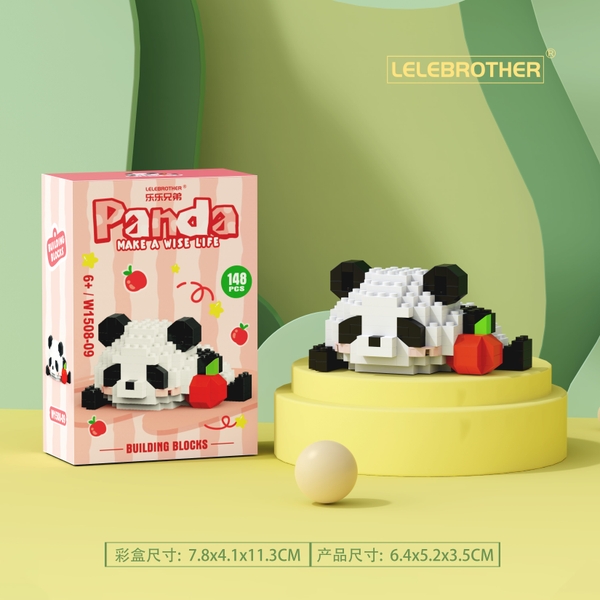 Combo 3 bộ lắp ghép gấu Panda 148pcs. SKU: LG-W1508-09-C ( VAT 001-C3-11 ) - K112-T3-S9