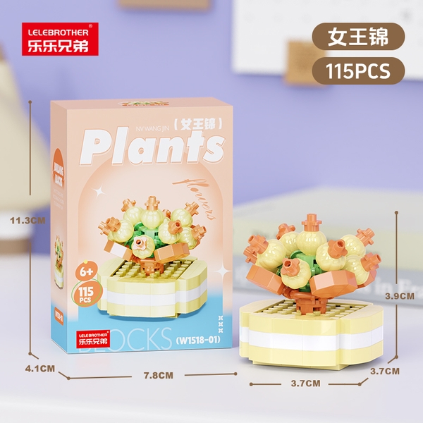 Combo 3 hộp lắp ghép chậu hoa 115pcs. SKU: LG-W1518-01-C ( VAT 001-C3-11 ) - K110-T2-S1