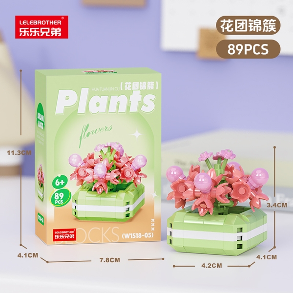 Combo 3 hộp lắp ghép chậu hoa 89pcs. SKU: LG-W1518-05-C ( VAT 001-C3-11 ) - K110-T2-S5