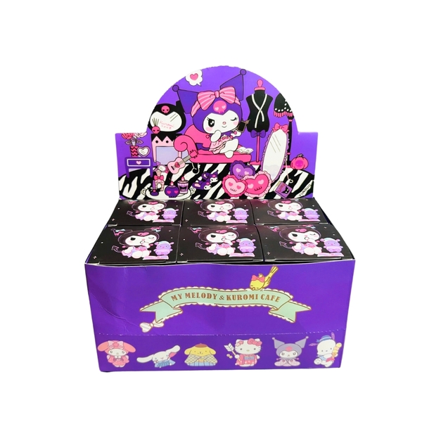 Vỏ Hộp mù 6 Kuromi màu tím - blind box - cao : 10cm ngang : 20cm - figure kuromi N3