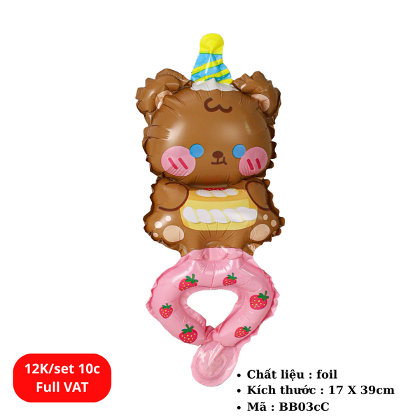 Set 10 Bóng bay đeo cổ tay - SKU : BB03cC -(VAT : 011-03-6)  - K3-T3-S6