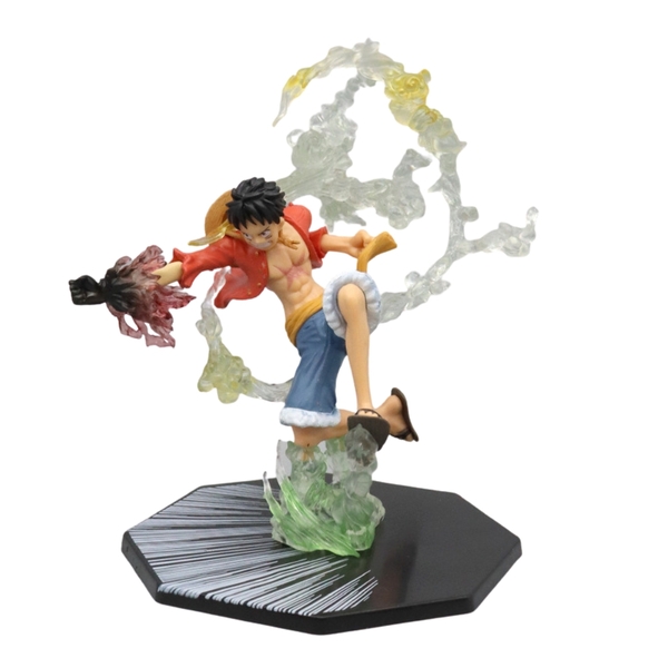 ( Hàng thường) Mô hình Luffy gear 2 haki hàng thường đế không chữ - Bộ Fzero  - ONE PIECE - No Box - N4-K13-BL1 - N1-K5-T2-S1