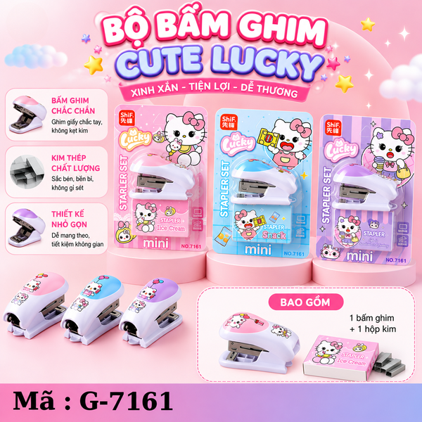 Dụng cụ bấm ghim mini tặng kèm hộp ghim - SKU: G-7161 - (VAT: 111-03-9 ) - K27-T2-S3