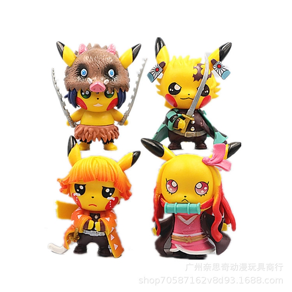 Bộ 4 pikachu cosplay - No Box - N3-K38-T1-S1