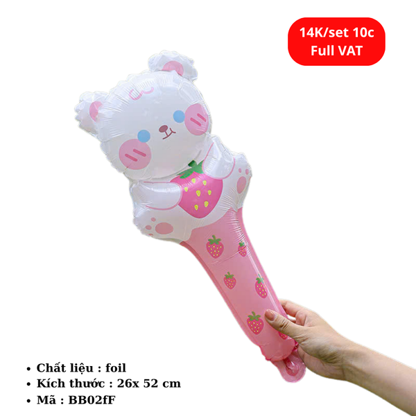 Set 10 Bóng bay cầm tay dễ thương cho bé - SKU : BB02fF -(VAT : 011-02-7) - K18-T1-S9