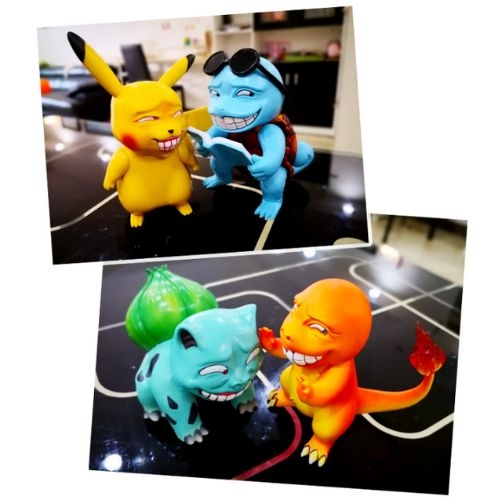 Mô Hình đồ chơi  Pikachu bựa siêu dễ thương  Pokemon  Bộ Pokemon
