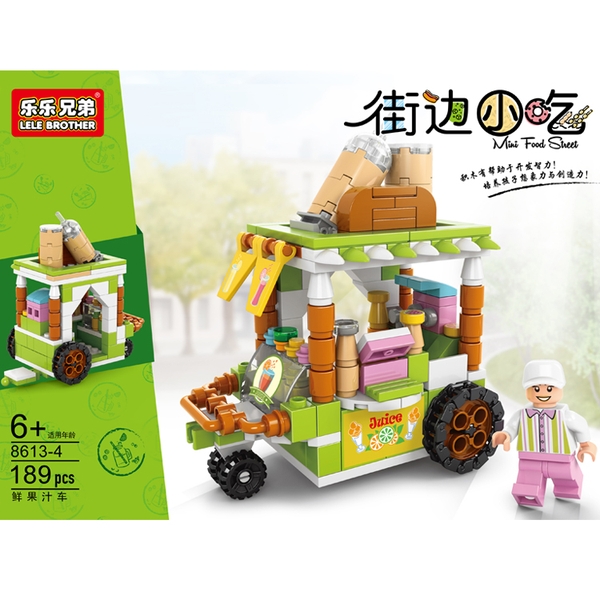 Bộ Lắp Ghép Mô Hình Xe Bán Nước Ép Trái Cây 189pcs. SKU: LG-8613-4 (VAT 001-11-30) K98-T1-S9