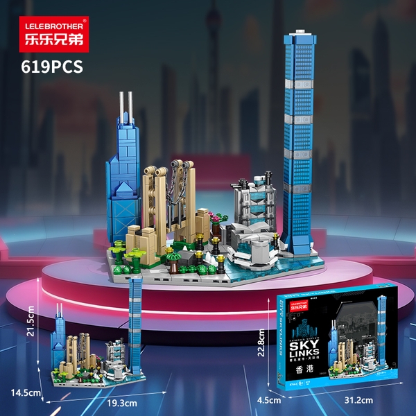 Bộ lắp ghép đường phố Hồng Kông 619pcs. SKU: LG-8784-3 (VAT 001-12-50) - K132-T2-S3