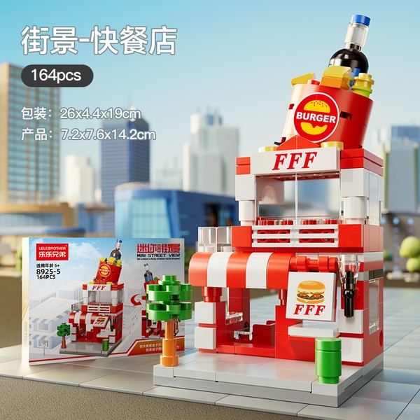 Bộ Lắp Ghép Mô Hình Cảnh Đường Phố-Cửa Hàng KFC 164pcs. SKU: LG-8925-5 (VAT 001-11-30) - K126-T1-S5