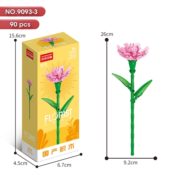 Bộ Lắp Ghép Cành Hoa Cẩm Chướng 90pcs.SKU: LG-9093-3 (VAT 001-06-11) - K110-T1-S3