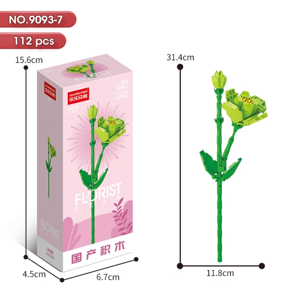 Bộ Lắp Ghép Cành Hoa Cát Tường 112pcs. SKU: LG-9093-7 (VAT 001-06-11) - K110-T1-S7