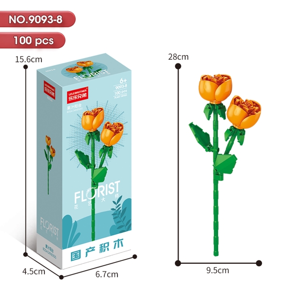 Bộ Lắp Ghép Cành Hoa Tỷ Muội 100pcs. SKU: LG-9093-8 (VAT 001-06-11) - K110-T1-S8