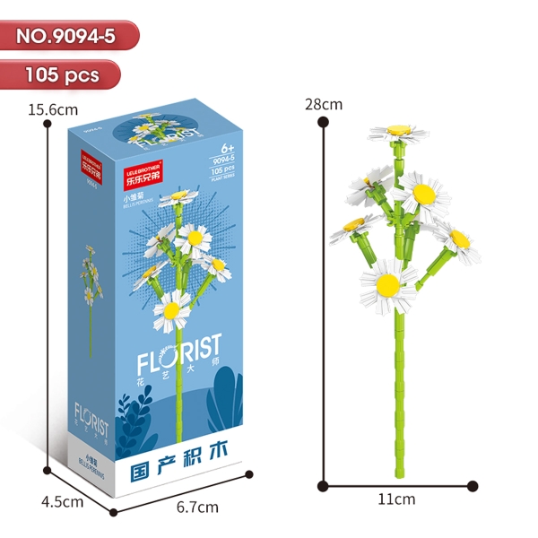 Bộ Lắp Ghép Cành Hoa Cúc Nhỏ 105pcs. SKU: LG-9094-5 (VAT 001-06-11) - K136-T4-S5
